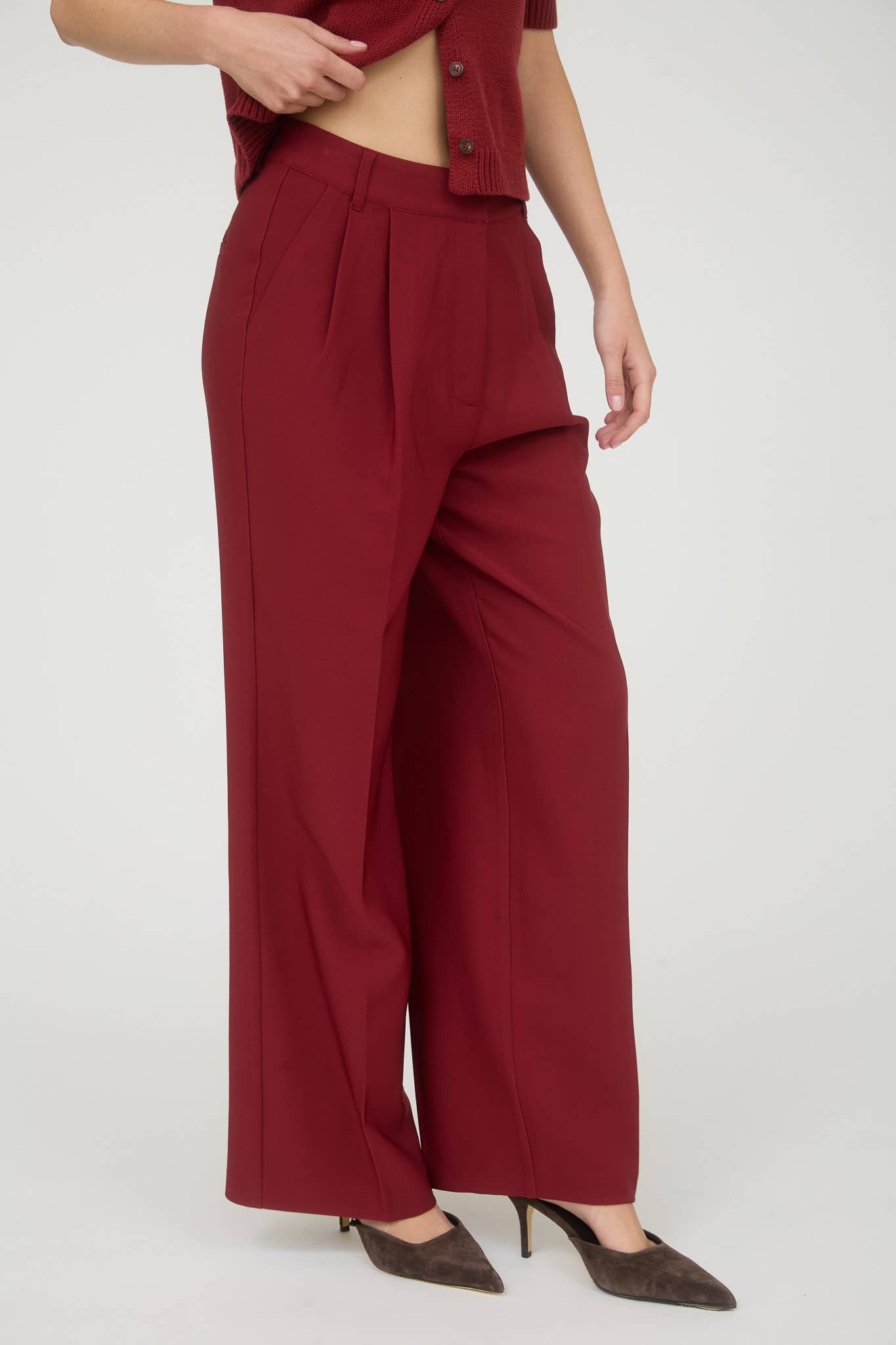 HIGH WAIST PLEATED WIDE LEG DRESS PANTS Southern Wind Boutique HIGH WAIST PLEATED WIDE LEG DRESS PANTS Southern Wind Boutique